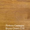 Panchina in legno massello di castagno da 120 ambrato Finitura Bruno C12 - immagine 6