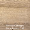 Panchina in legno massello di castagno da 120 ambrato Finitura Bruno C12 - immagine 7