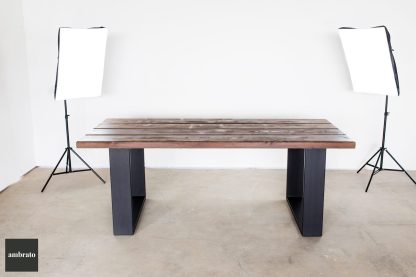 Tavolo in legno massello di Abete 200x90 tavole separate mod.C01-Q15 - immagine 2