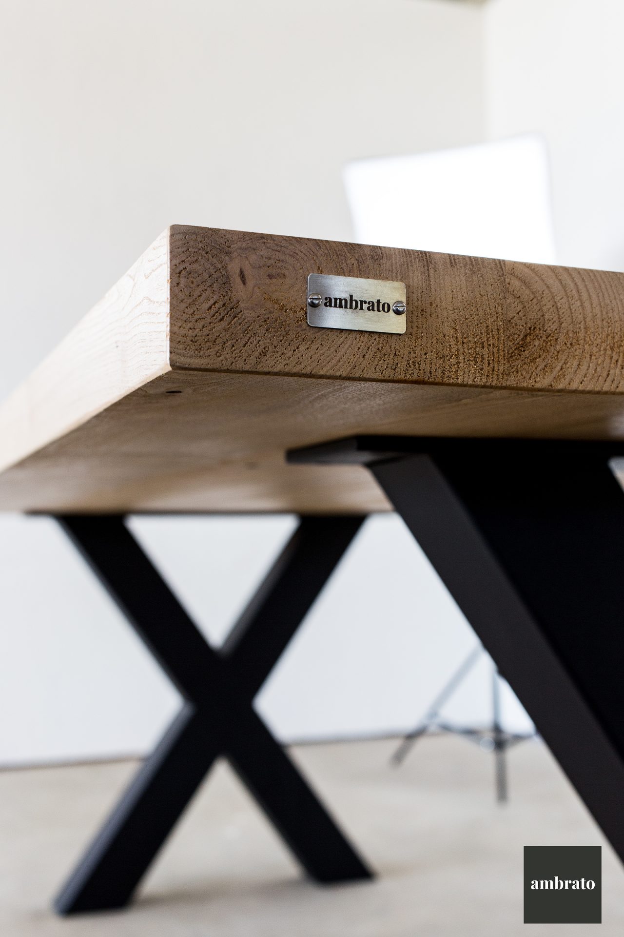 Tavolo in legno massello di Abete 210x90 mod.B03-Q15 - ambrato
